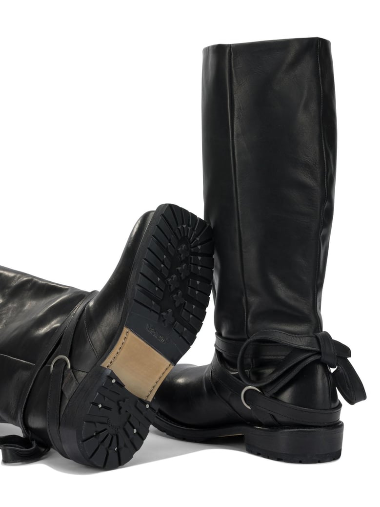 black cow leather boots by Selfnex