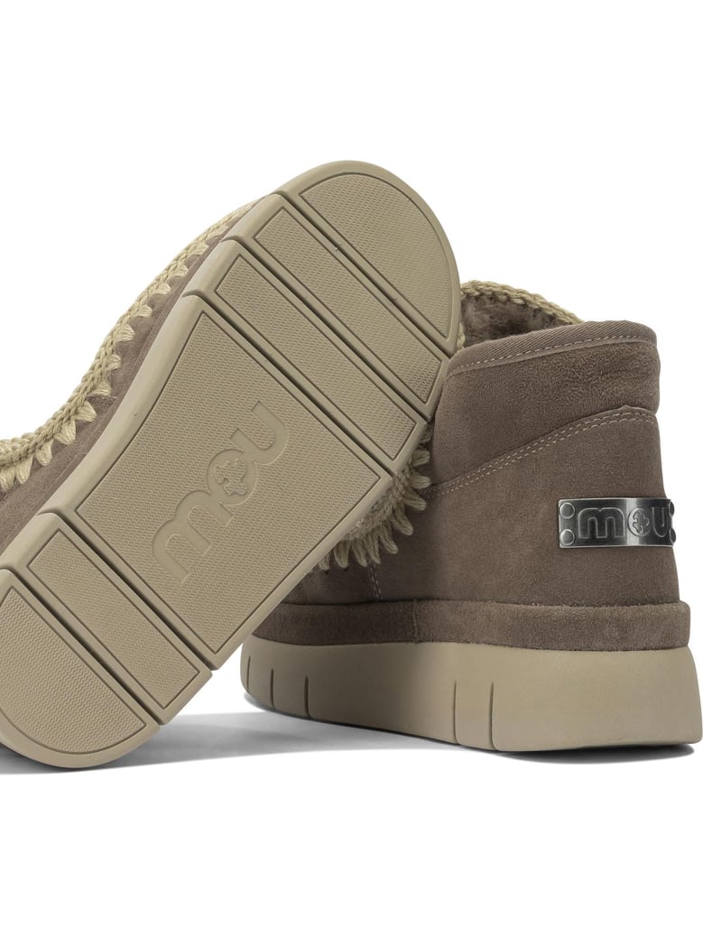 grey sheepskin ankle boots by Selfnex