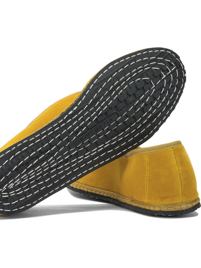 yellow velvet ballerinas by Selfnex