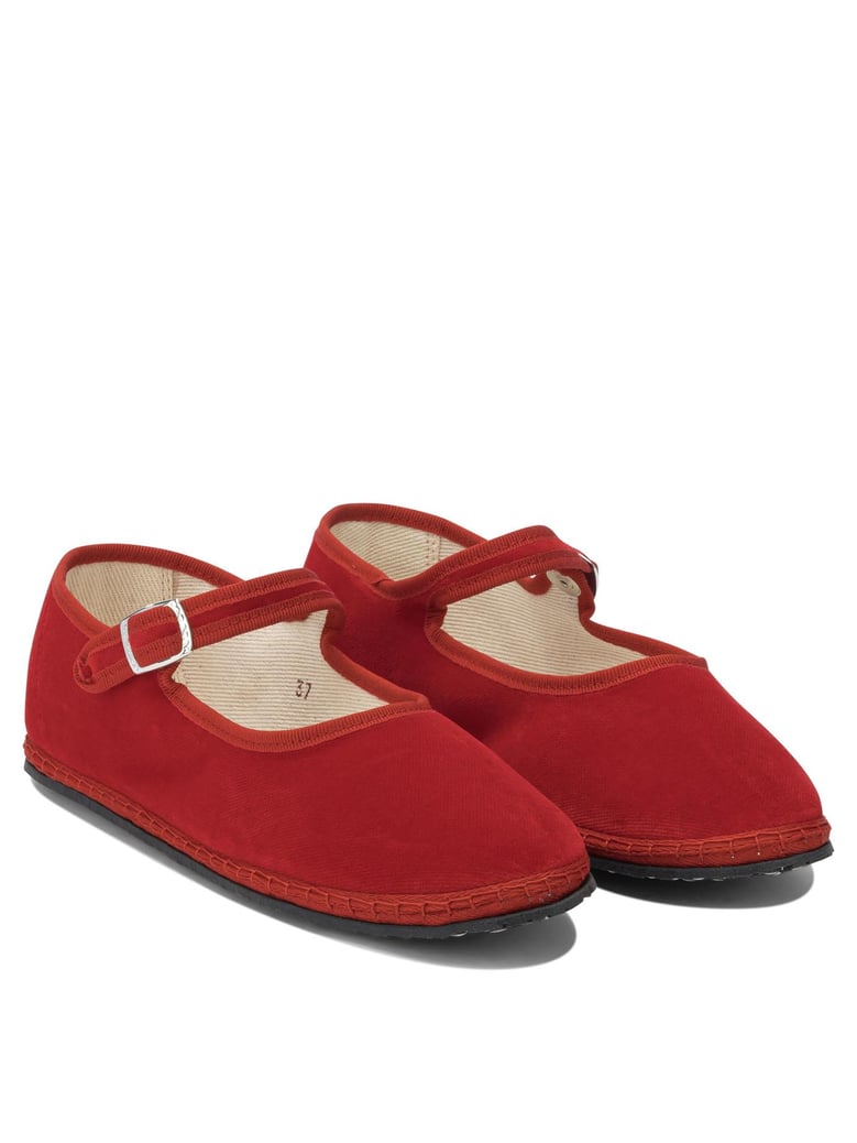 red velvet ballerinas by Selfnex
