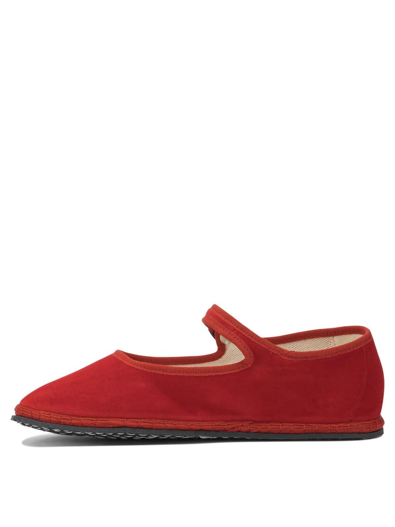 red velvet ballerinas by Selfnex