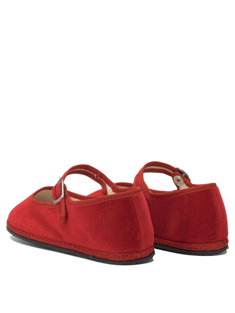 red velvet ballerinas by Selfnex