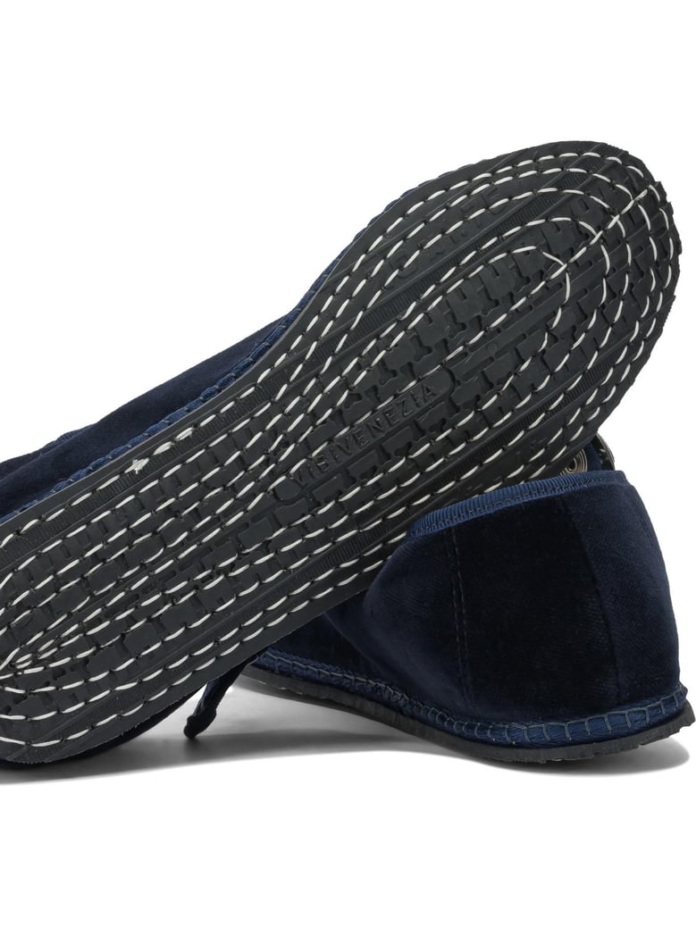 blue velvet ballerinas by Selfnex