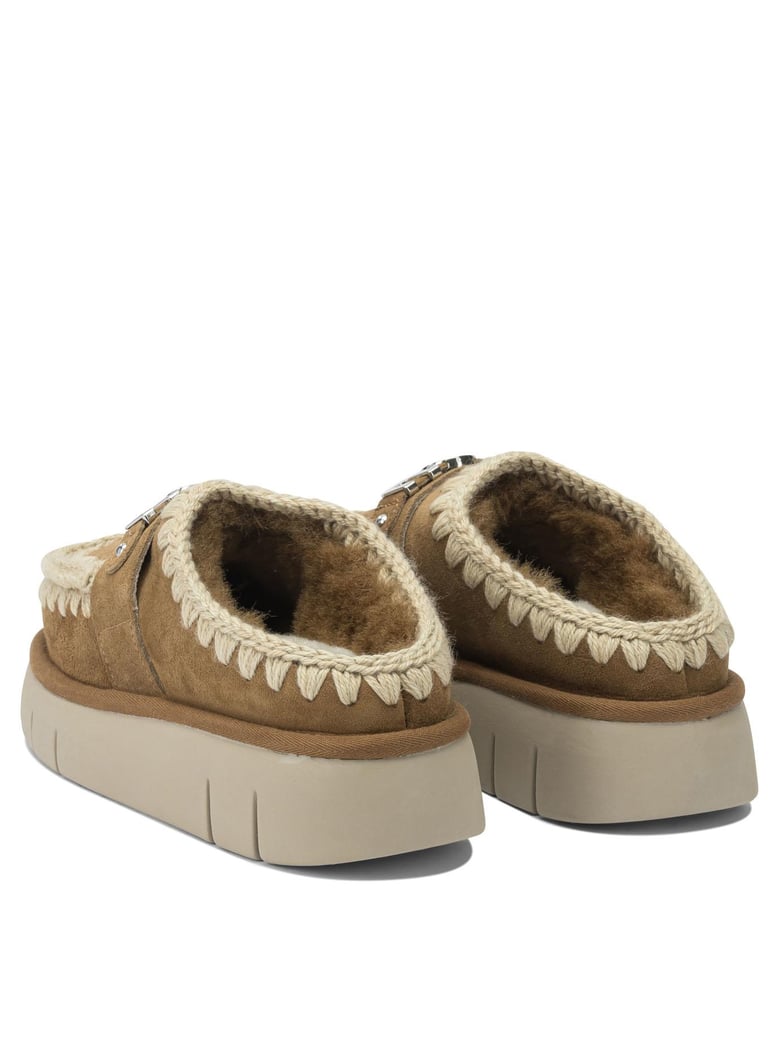 brown sheepskin slippers by Selfnex