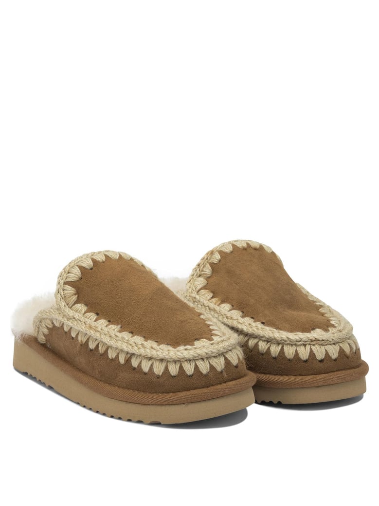 beige sheepskin sandals by Selfnex