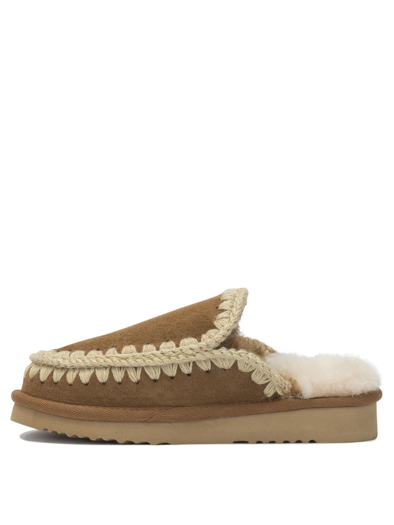 beige sheepskin sandals by Selfnex