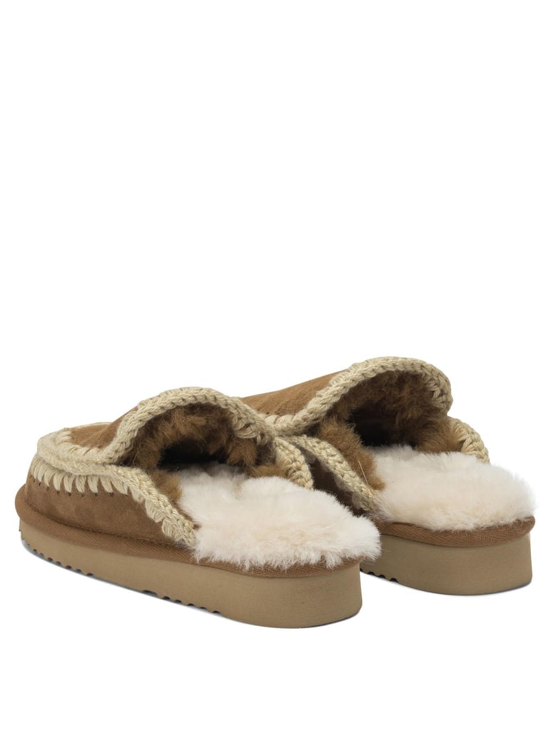 beige sheepskin sandals by Selfnex