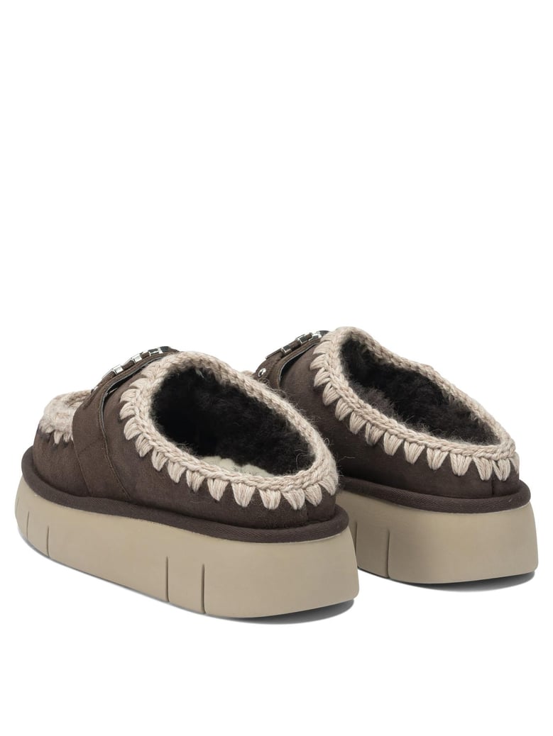 mocha sheepskin slippers by Selfnex