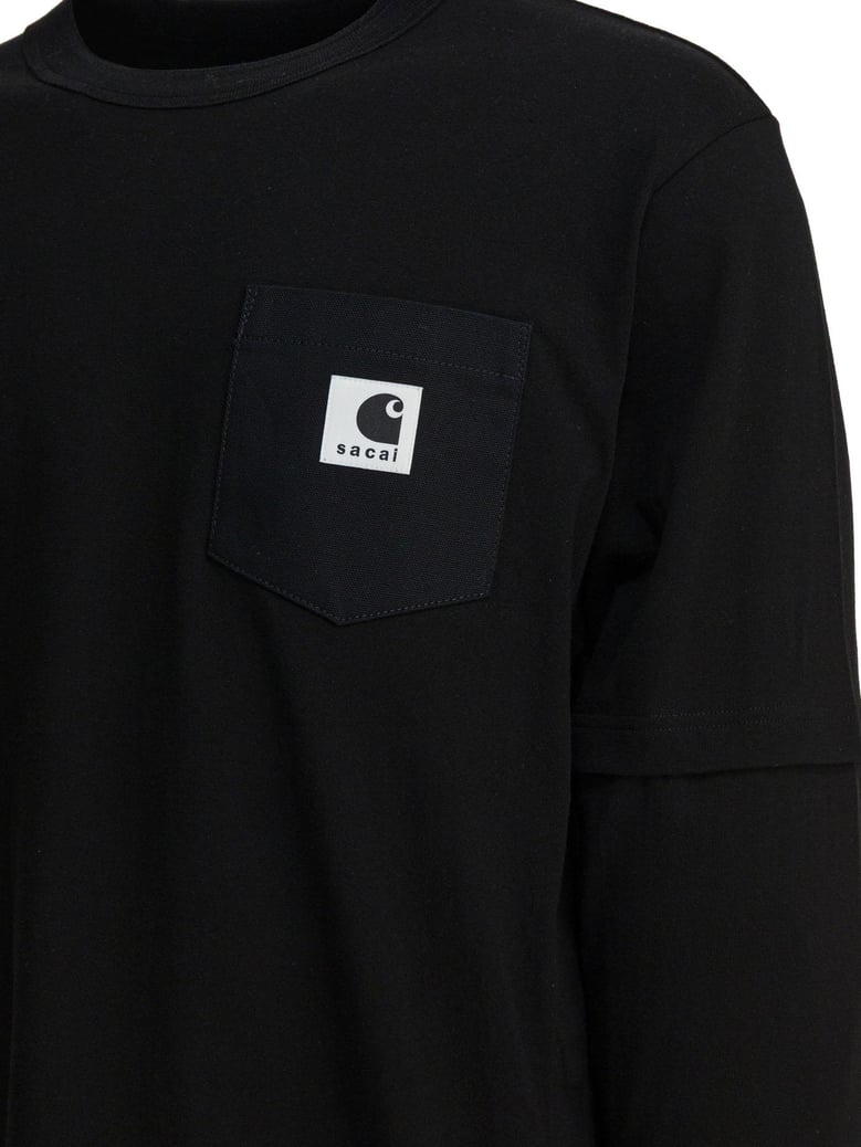 black cotton t-shirt by Selfnex
