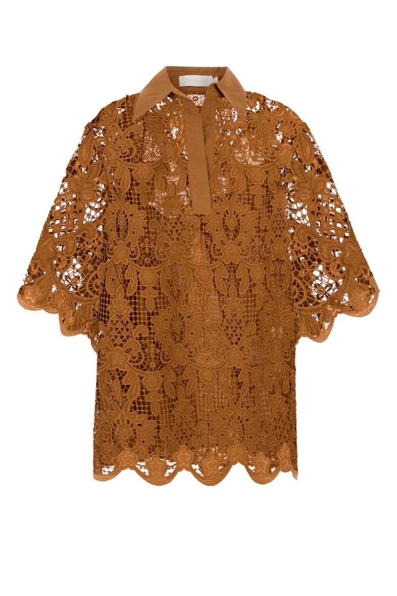 orange lace coco top by Selfnex