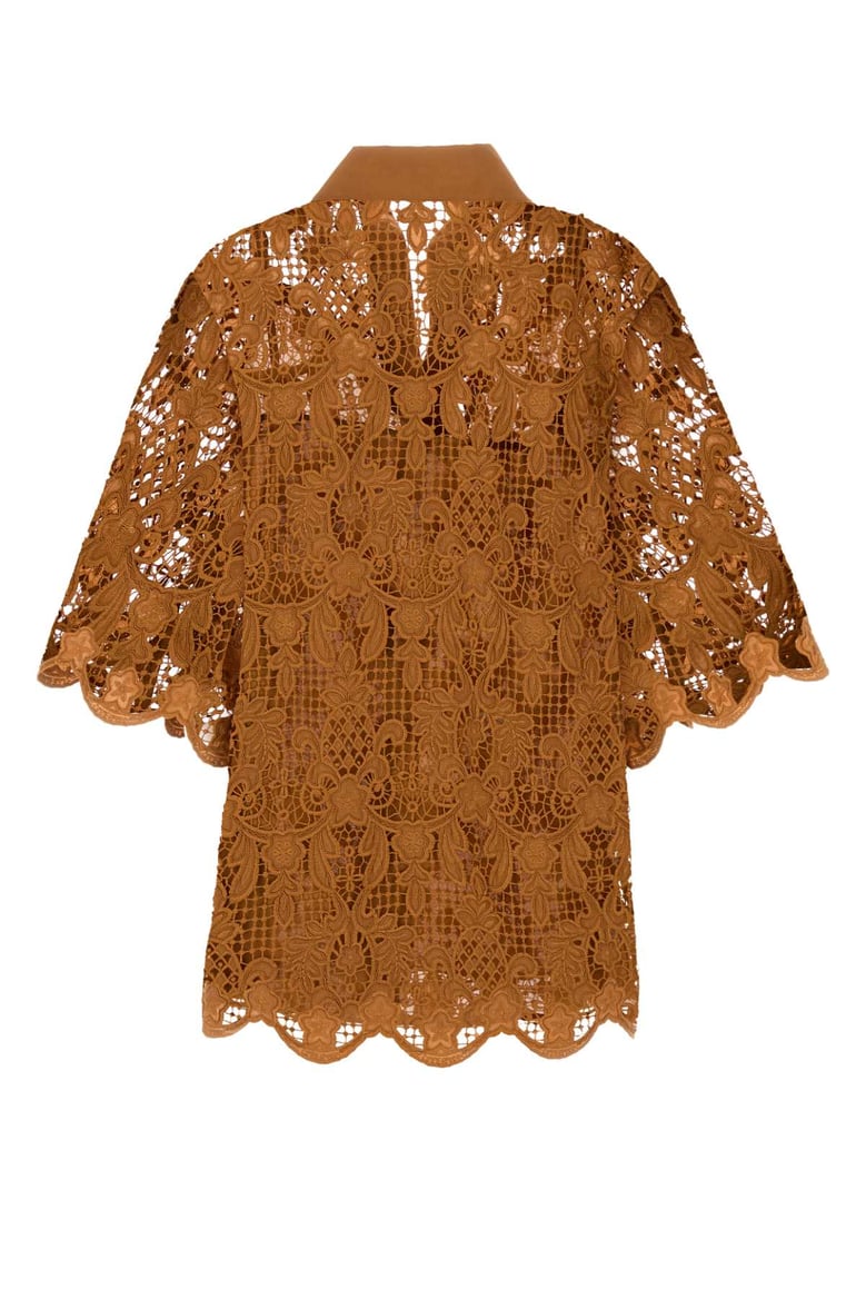 orange lace coco top by Selfnex