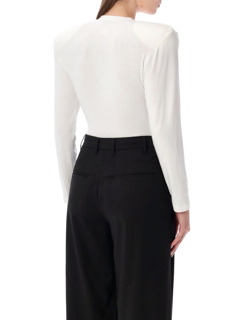 magda butrym cream jersey bodysuit by Selfnex