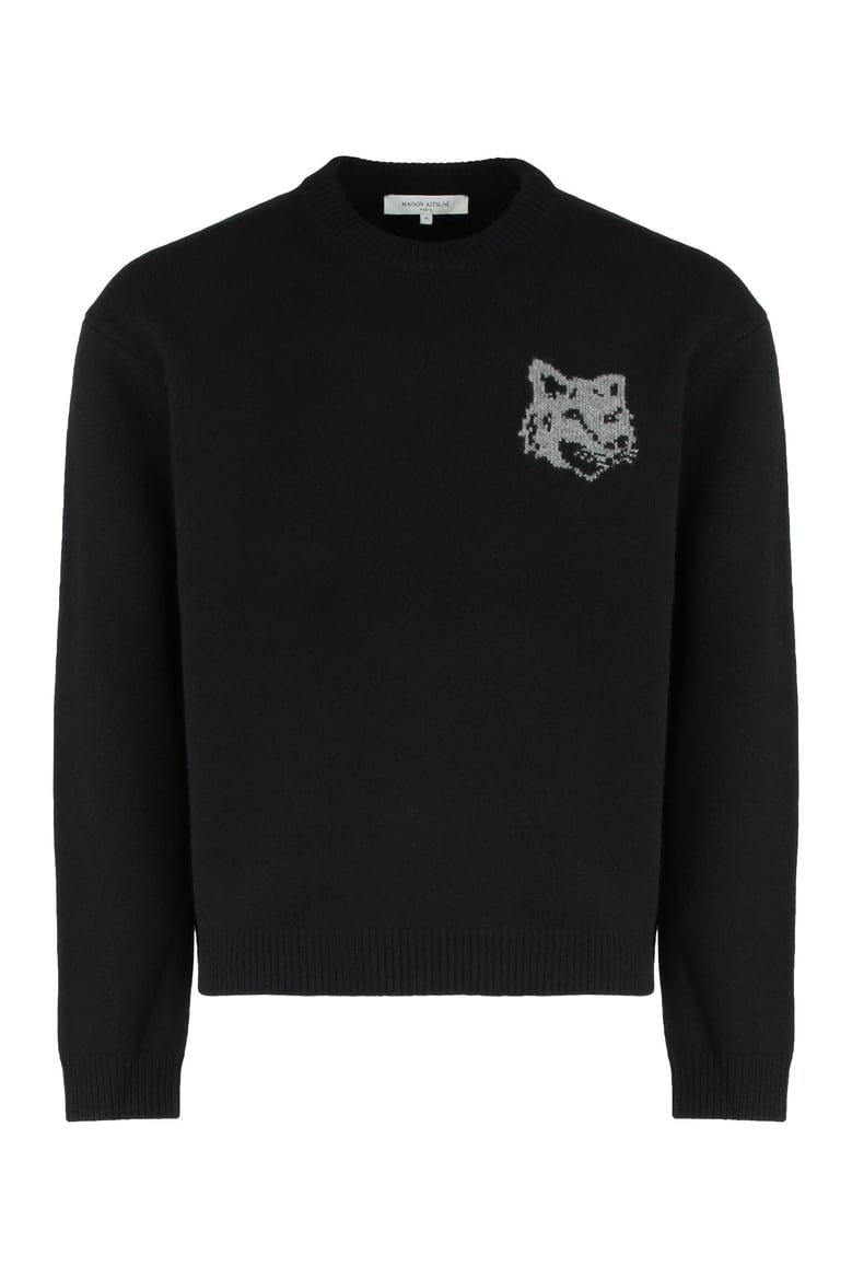 sweater with round neck in wool by Selfnex