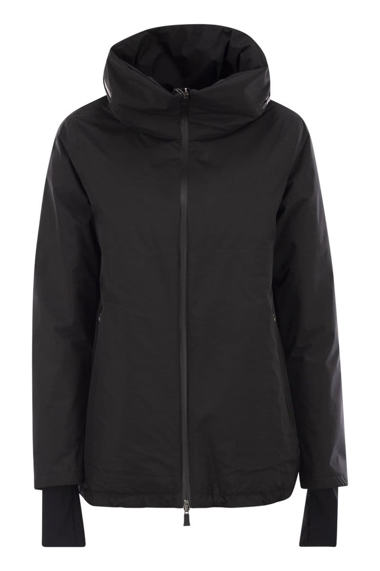a-shaped down jacket with hood 2 layers by Selfnex
