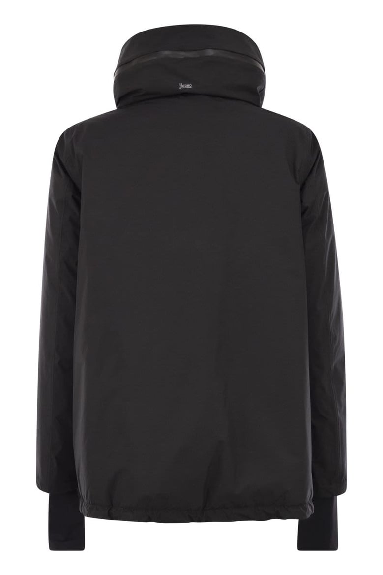 a-shaped down jacket with hood 2 layers by Selfnex