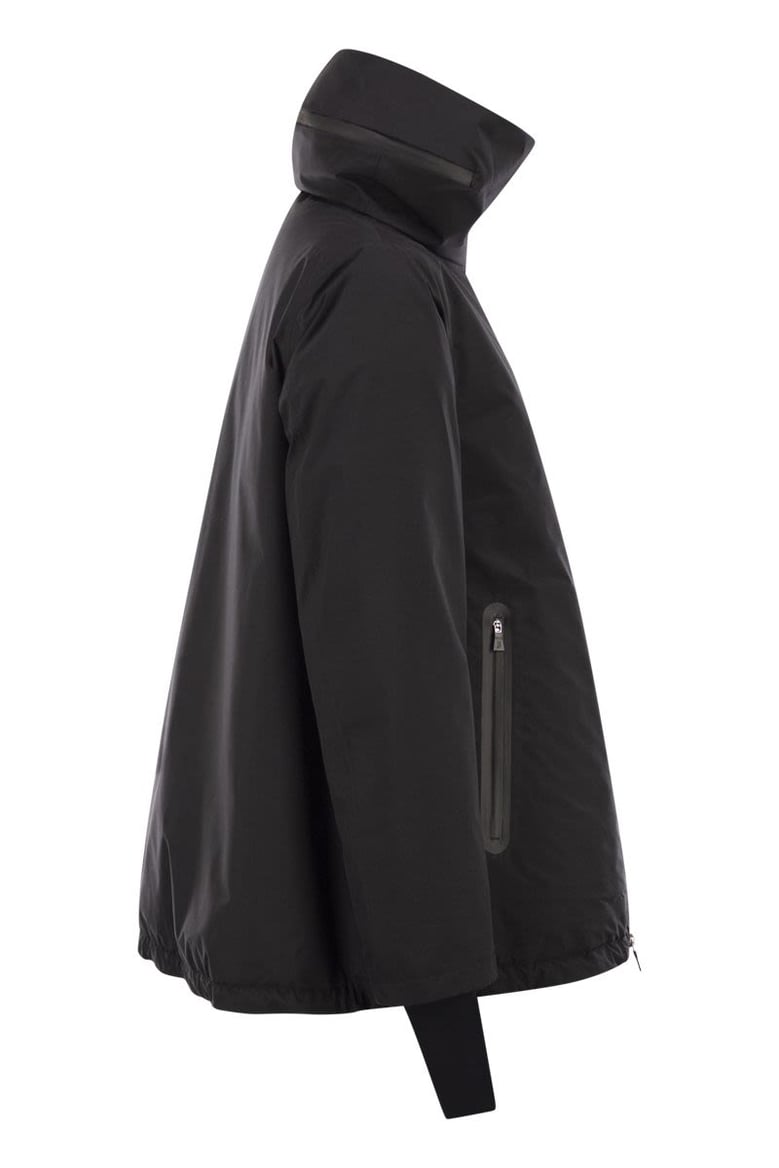 a-shaped down jacket with hood 2 layers by Selfnex
