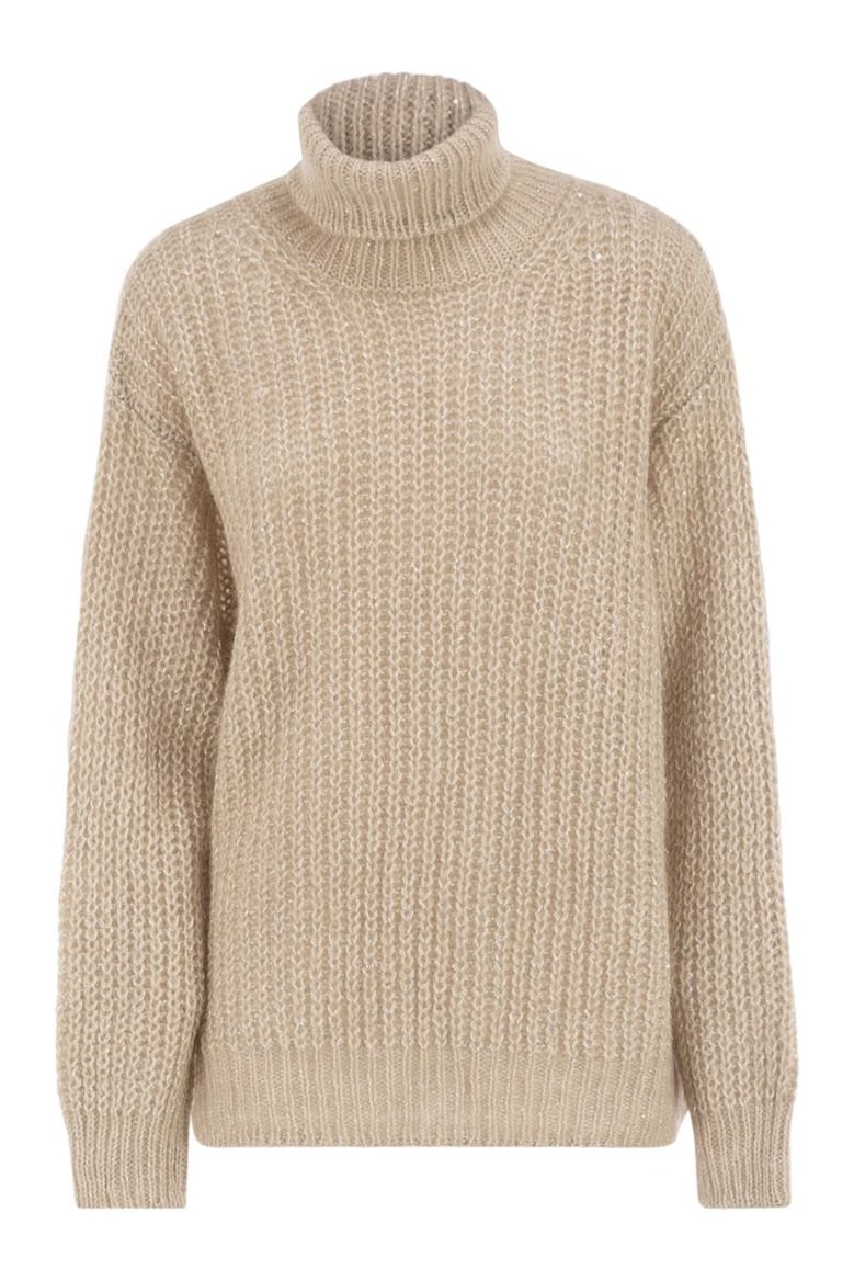 wool and alpaca turtleneck jumper by Selfnex