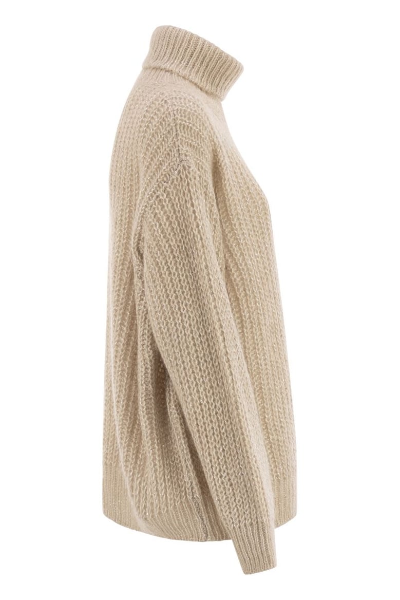 wool and alpaca turtleneck jumper by Selfnex