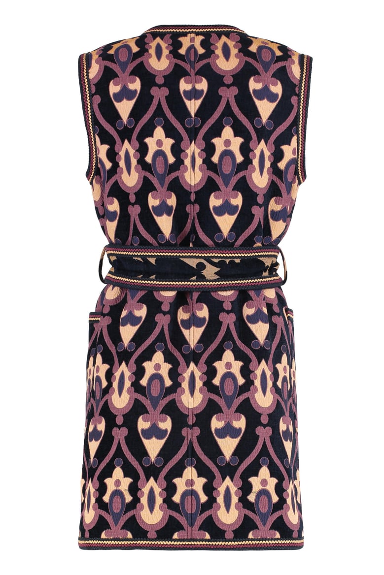 reversible gilet in chenille jacquard by Selfnex