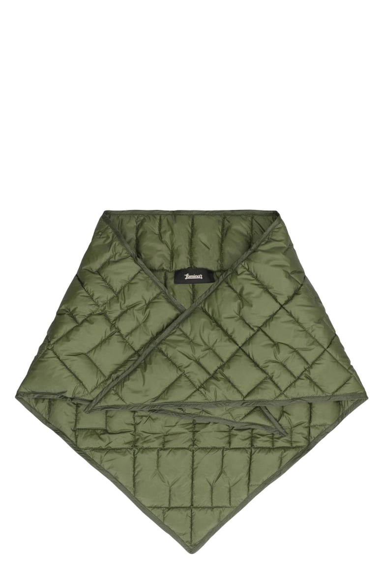 quilted ripstop laminar scarf by Selfnex