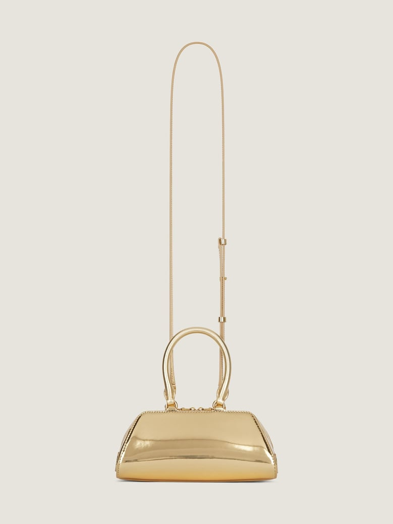 antigona east-west mini bag in laminated leather by Selfnex