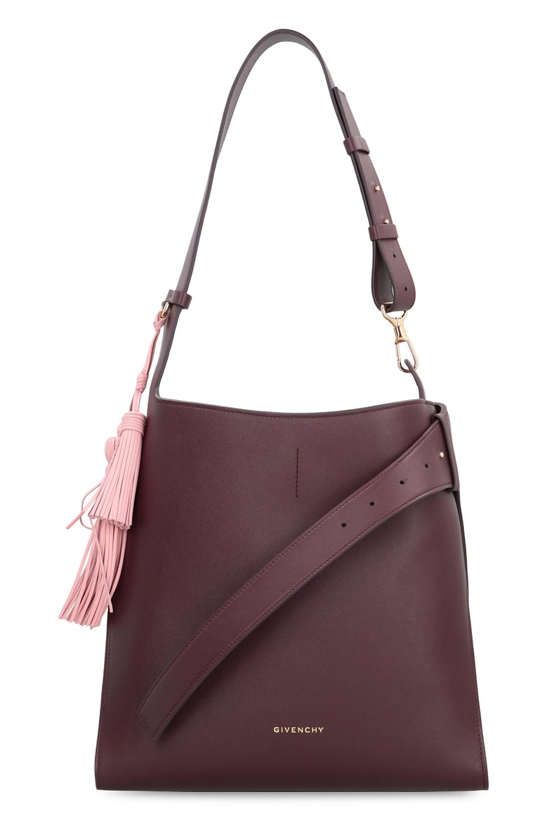 medium belted hobo bag in leather by Selfnex