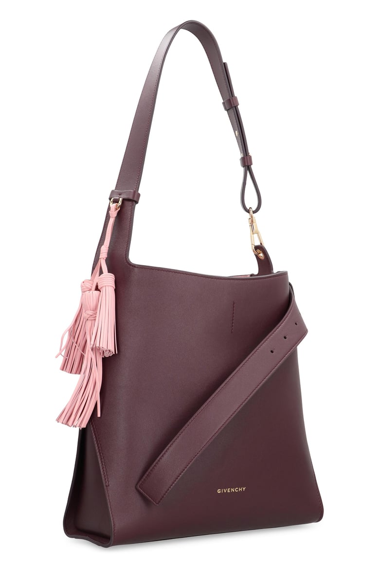 medium belted hobo bag in leather by Selfnex