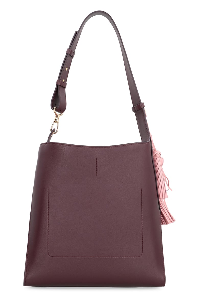 medium belted hobo bag in leather by Selfnex