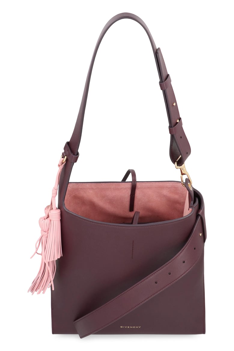 medium belted hobo bag in leather by Selfnex