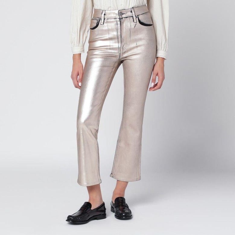 champagne the reboot cropped trousers by Selfnex