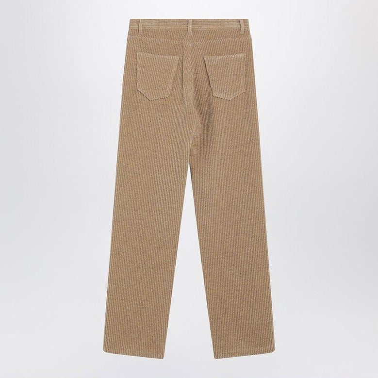 beige clair corduroy trousers by Selfnex