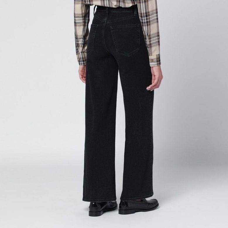 black le slim palazzo trousers by Selfnex