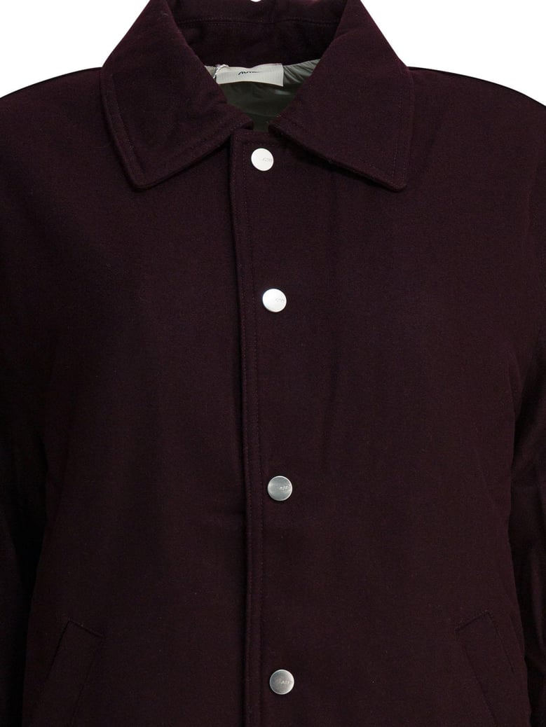 bordeaux wool blend jacket by Selfnex