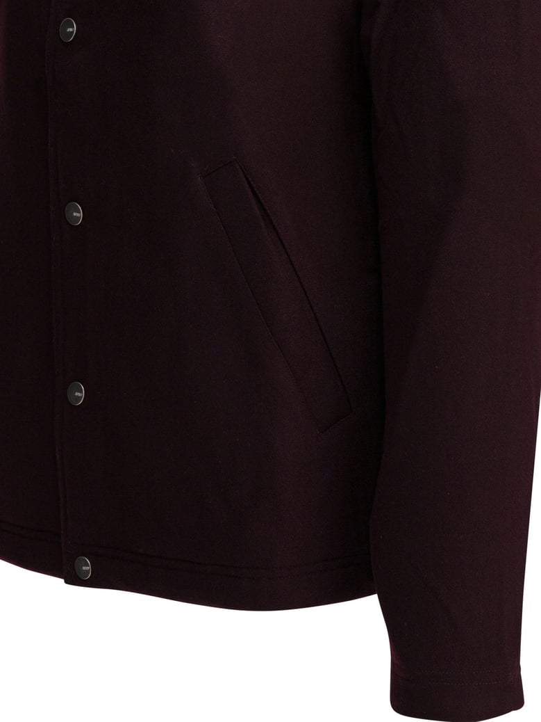 bordeaux wool blend jacket by Selfnex