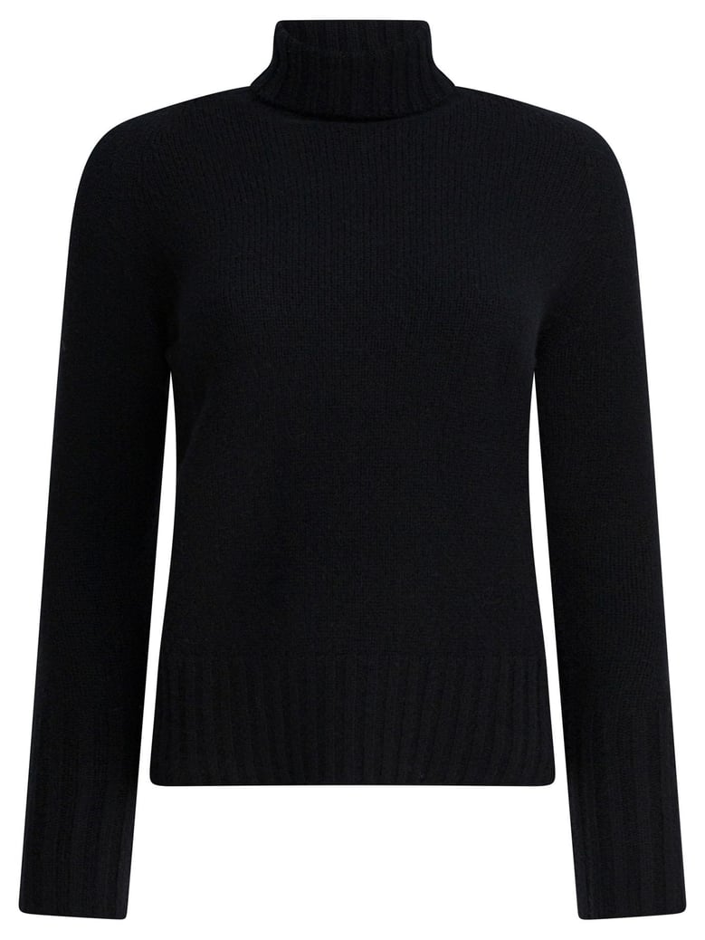 black cashmere knitwear by Selfnex