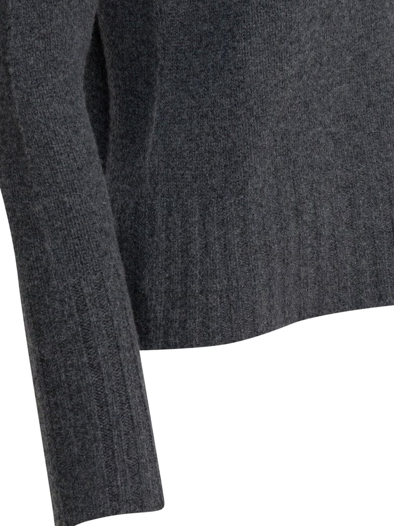 smoke grey cashmere knitwear by Selfnex