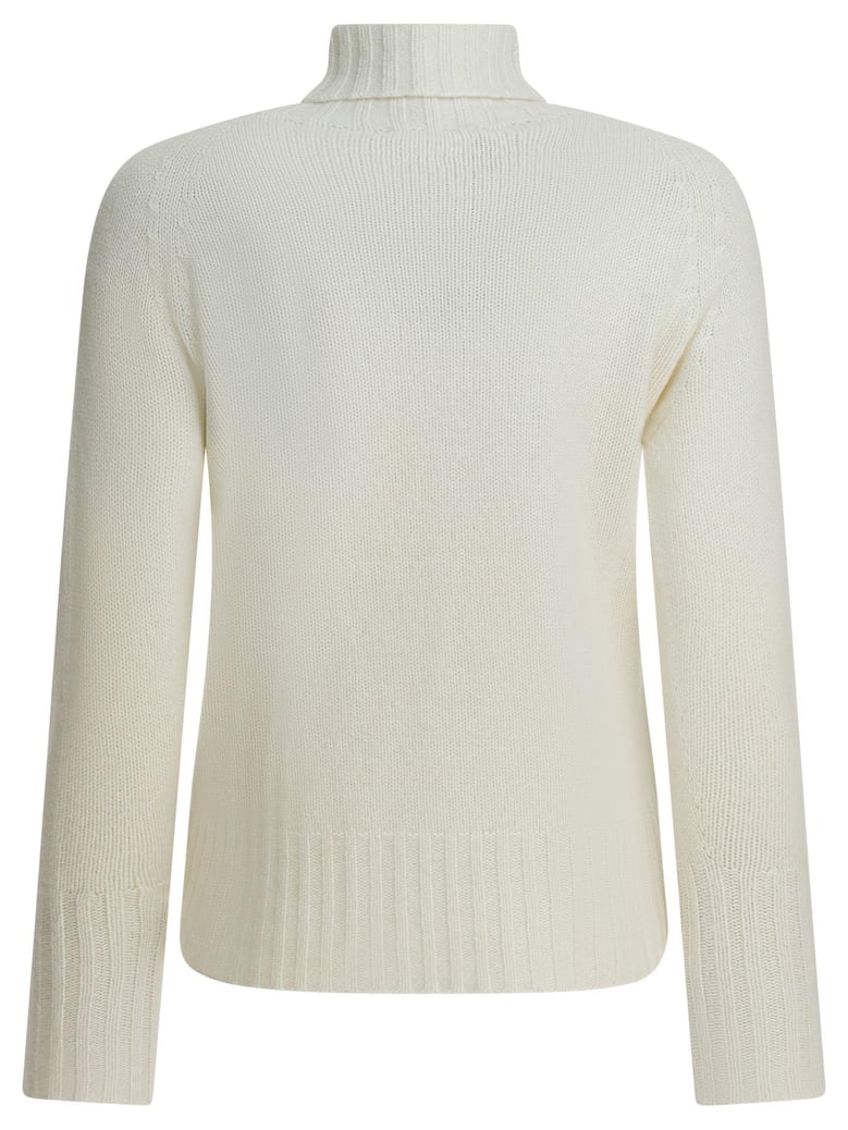 milk white cashmere knitwear by Selfnex
