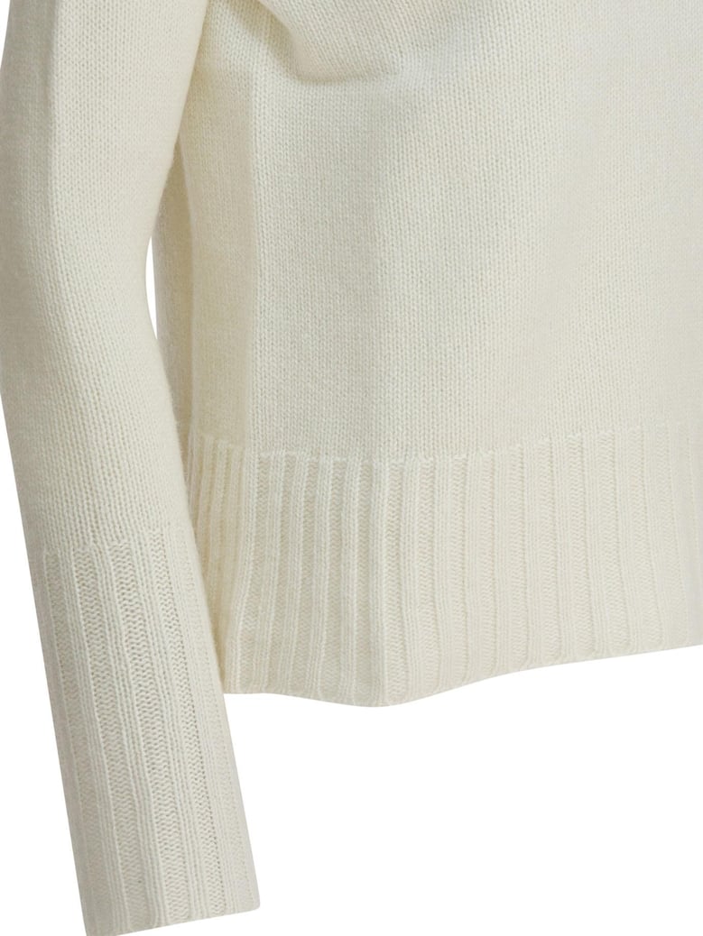 milk white cashmere knitwear by Selfnex