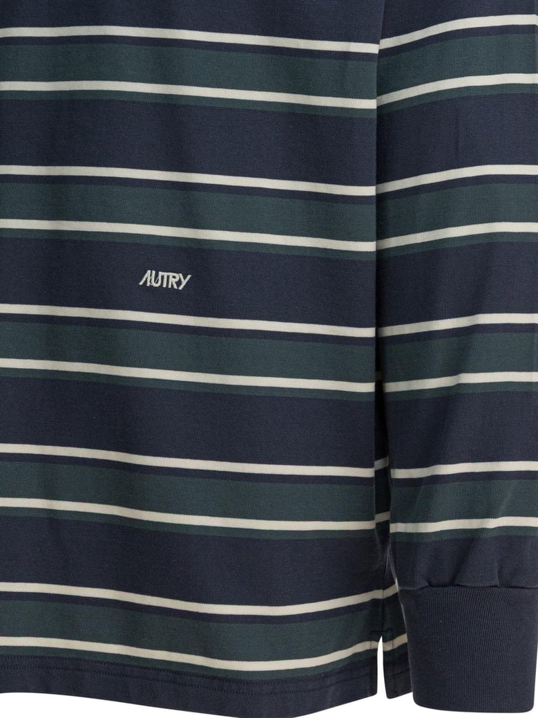 blue cotton polo shirt by Selfnex