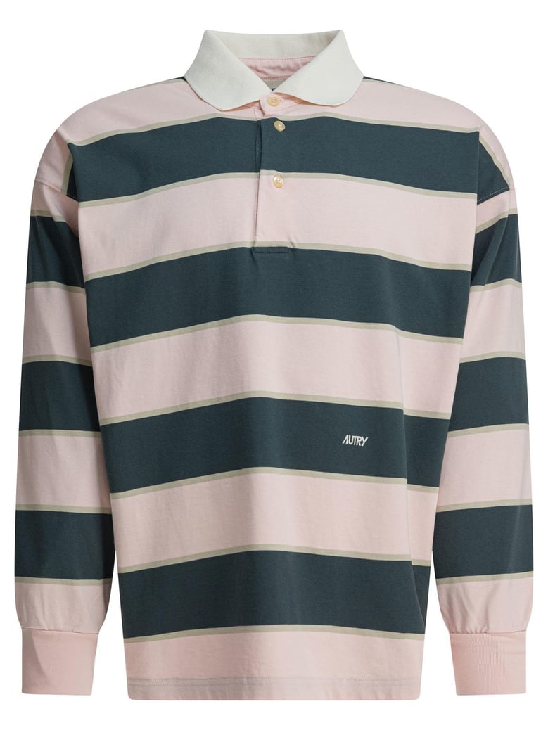 pink cotton polo shirt by Selfnex