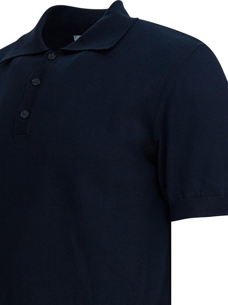 navy cotton polo shirt by Selfnex