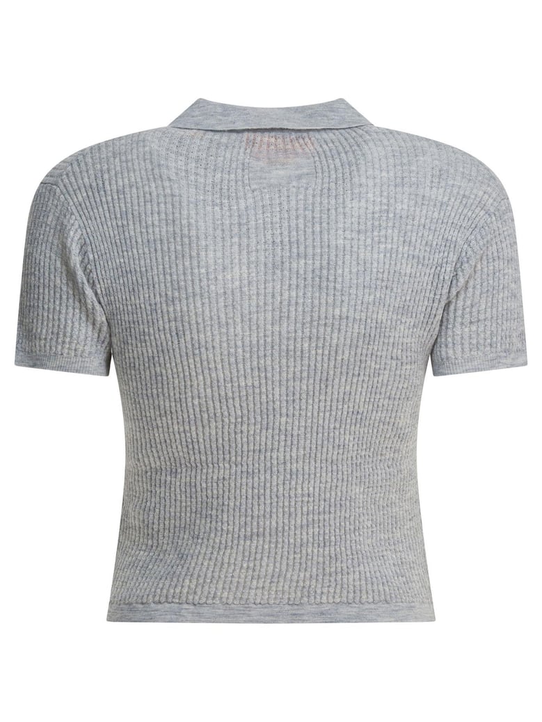 grey cashmere polo shirt by Selfnex