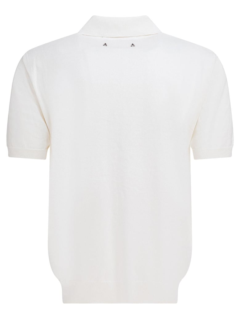 white cotton polo shirt by Selfnex