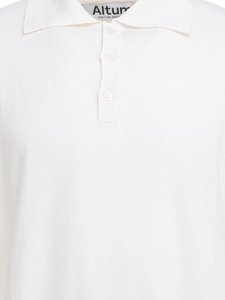white cotton polo shirt by Selfnex