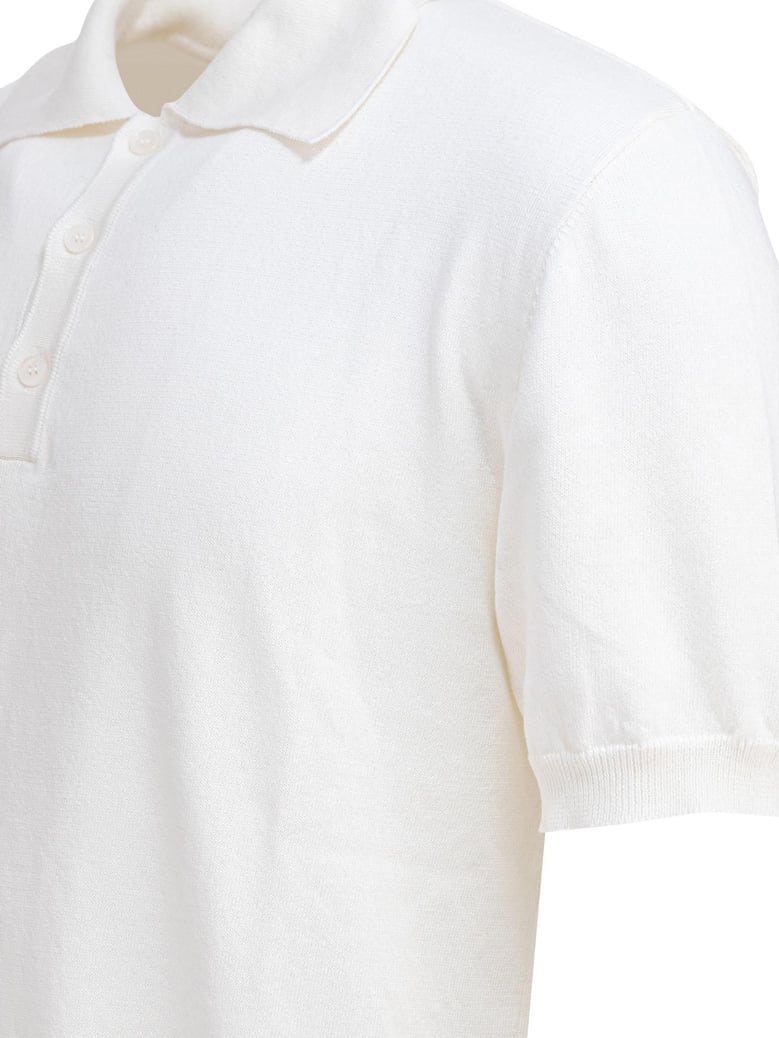 white cotton polo shirt by Selfnex