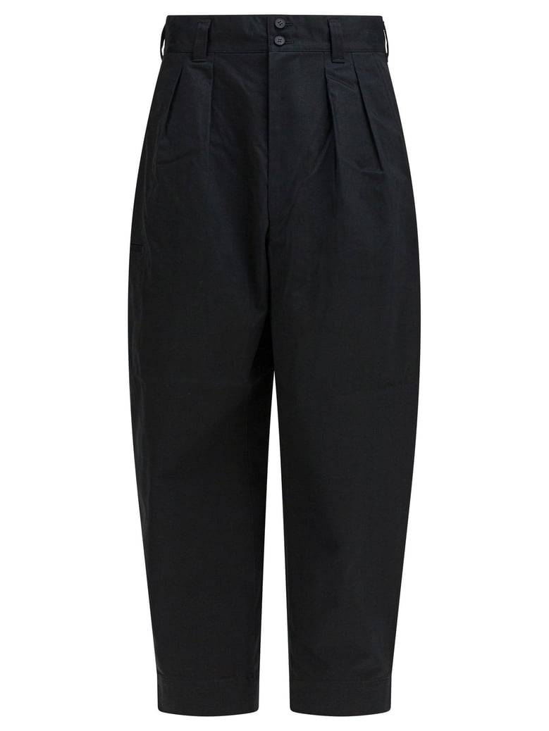 black cotton trousers by Selfnex