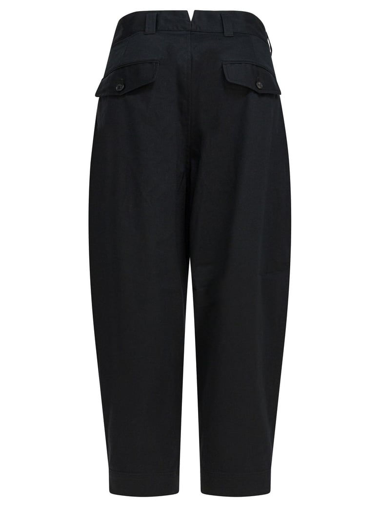 black cotton trousers by Selfnex