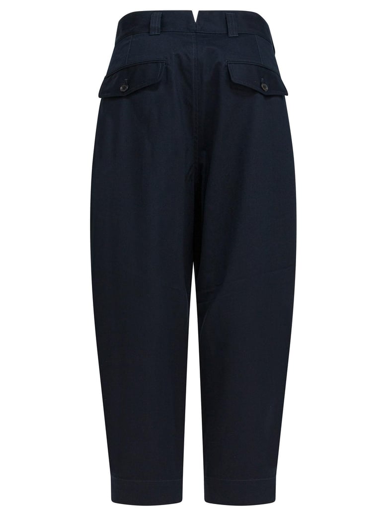 navy cotton trousers by Selfnex