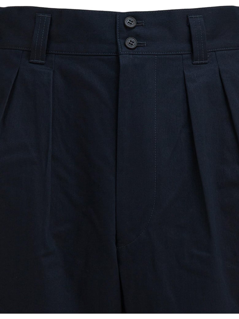 navy cotton trousers by Selfnex