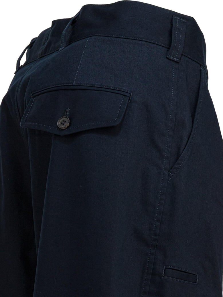 navy cotton trousers by Selfnex